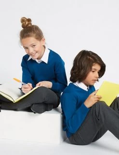 M&S Collection Jumpers Unisex Cotton Rich School Jumper (3-16 Yrs)