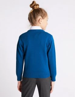 M&S Collection Jumpers Unisex Cotton Rich School Jumper (3-16 Yrs) -Outlet The Tidy Tots Store SD 04 T76 3920 E0 X EC 3