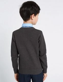 M&S Collection Jumpers Unisex Cotton Rich School Jumper (3-16 Yrs) -Outlet The Tidy Tots Store SD 04 T76 3920 T0 X EC 3
