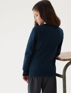 M&S Collection 2pk Unisex Slim Fit Cotton School Jumpers (3-18 Yrs) -Outlet The Tidy Tots Store SD 04 T76 3921 F0 X EC 3