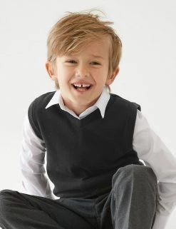 M&S Collection Jumpers Unisex Pure Cotton School Tank Top (2-18 Yrs) 25 M&S Collection Jumpers Unisex Pure Cotton School Tank Top (2-18 Yrs) -Outlet The Tidy Tots Store SD 04 T76 3922 Y0 X EC 2