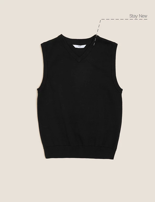 M&S Collection Jumpers Unisex Pure Cotton School Tank Top (2-18 Yrs) 9 M&S Collection Jumpers Unisex Pure Cotton School Tank Top (2-18 Yrs) - Image 7