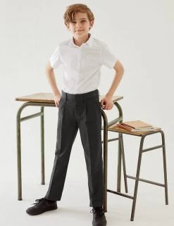 M&S Collection Boys' Regular Leg Slim Fit School Trousers (2-18 Yrs) 18 M&S Collection Boys' Regular Leg Slim Fit School Trousers (2-18 Yrs) -Outlet The Tidy Tots Store SD 04 T76 4631 T0 X EC 0