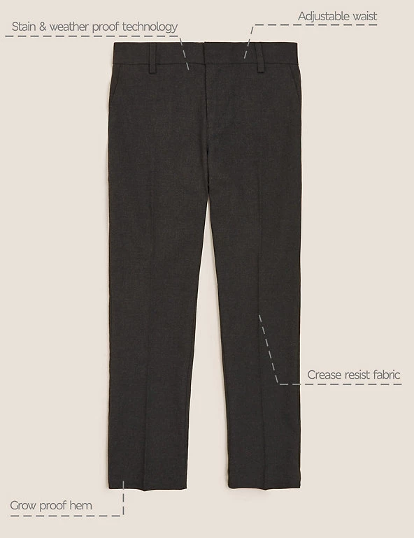 M&S Collection Boys' Skinny Leg School Trousers (2-18 Yrs) 17 M&S Collection Boys' Skinny Leg School Trousers (2-18 Yrs) - Image 15