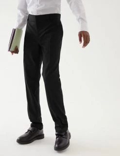 Boys' Plus Fit Slim Leg School Trousers (2-18 Yrs) -Outlet The Tidy Tots Store SD 04 T76 4791P Y0 X EC 1