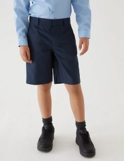 M&S Collection School 2pk Boys' Regular Leg Shorts (2-14 Yrs) -Outlet The Tidy Tots Store SD 04 T76 4918 F4 X EC 1
