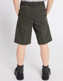 M&S Collection Boys' Regular Leg Pleat Front School Shorts (2-14 Yrs) -Outlet The Tidy Tots Store SD 04 T76 4935 T0 X EC 2
