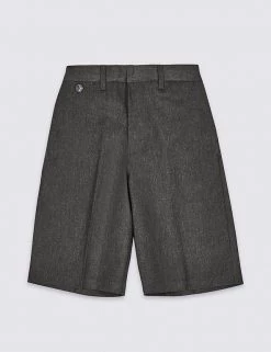 M&S Collection Boys' Regular Leg Pleat Front School Shorts (2-14 Yrs) -Outlet The Tidy Tots Store SD 04 T76 4935 T0 X EC 90