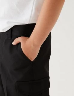 M&S Collection 2pk Boys' Regular Leg Cargo School Shorts (2-14 Yrs) -Outlet The Tidy Tots Store SD 04 T76 4953 Y0 X EC 4