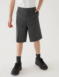 School 2pk Boys' Slim Leg Plus Fit Shorts (4-14 Yrs) -Outlet The Tidy Tots Store SD 04 T76 4964P T0 X EC 1