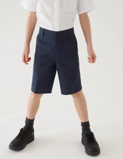M&S Collection School 2pk Boys' Slim Leg Shorts (2-14 Yrs) -Outlet The Tidy Tots Store SD 04 T76 4964 F0 X EC 1