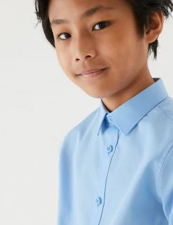 M&S Collection 3pk Boys' Easy Iron School Shirts (2-16 Yrs) -Outlet The Tidy Tots Store SD 04 T76 5719 E0 X EC 1