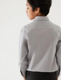 M&S Collection 3pk Boys' Easy Iron School Shirts (2-16 Yrs) -Outlet The Tidy Tots Store SD 04 T76 5719 T0 X EC 2