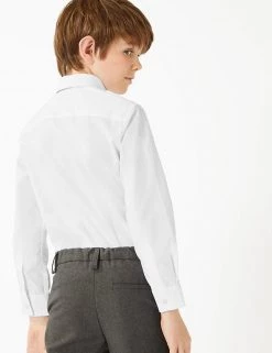 M&S Collection 3pk Boys' Easy Iron School Shirts (2-16 Yrs) -Outlet The Tidy Tots Store SD 04 T76 5719 Z0 X EC 1