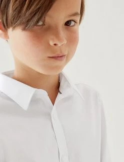 M&S Collection Boys' 2pk Slim Fit Stretch School Shirts (2-16 Yrs) -Outlet The Tidy Tots Store SD 04 T76 5753 Z0 X EC 1