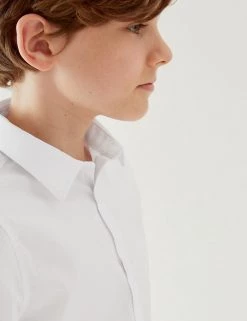 M&S Collection Boys' 2pk Skinny Fit Stretch School Shirts (2-16 Yrs) -Outlet The Tidy Tots Store SD 04 T76 5754 Z0 X EC 1