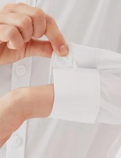 M&S Collection Boys' 2pk Skinny Fit Stretch School Shirts (2-16 Yrs) -Outlet The Tidy Tots Store SD 04 T76 5754 Z0 X EC 3