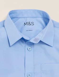 M&S Collection 2pk Boys' Non-Iron School Shirts (2-18 Yrs) -Outlet The Tidy Tots Store SD 04 T76 5768 E0 X EC 3
