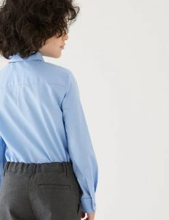 M&S Collection 2pk Boys' Slim Fit Non-Iron School Shirts (2-18 Yrs) -Outlet The Tidy Tots Store SD 04 T76 5769 E0 X EC 2