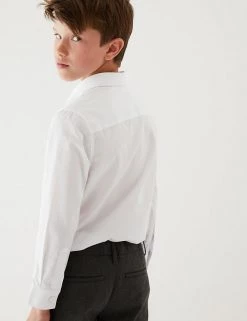 M&S Collection 3pk Boys' Easy Dressing Easy Iron School Shirts (3-18 Yrs) -Outlet The Tidy Tots Store SD 04 T76 5776 Z0 X EC 2