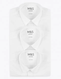 M&S Collection 3pk Boys' Longer Length Easy Iron School Shirts (4-18 Yrs) 12 M&S Collection 3pk Boys' Longer Length Easy Iron School Shirts (4-18 Yrs) -Outlet The Tidy Tots Store SD 04 T76 5812L Z0 X EC 7