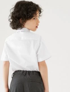 M&S Collection 3pk Boys' Plus Fit Easy Iron School Shirts (4-18 Yrs) -Outlet The Tidy Tots Store SD 04 T76 5812P Z0 X EC 2