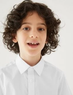 M&S Collection 3pk Boys' Easy Iron School Shirts (2-16 Yrs) -Outlet The Tidy Tots Store SD 04 T76 5812 Z0 X EC 1