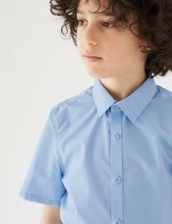 M&S Collection 3pk Boys' Slim Easy Iron School Shirts (2-16 Yrs) -Outlet The Tidy Tots Store SD 04 T76 5813 E0 X EC 0