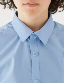 M&S Collection 3pk Boys' Slim Easy Iron School Shirts (2-16 Yrs) -Outlet The Tidy Tots Store SD 04 T76 5813 E0 X EC 1