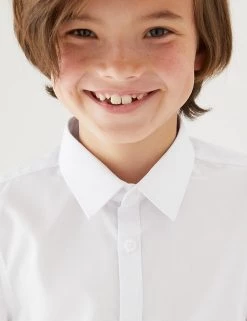 M&S Collection 3pk Boys' Slim Easy Iron School Shirts (2-16 Yrs) -Outlet The Tidy Tots Store SD 04 T76 5813 Z0 X EC 1