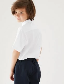 M&S Collection Boys' 5pk Regular Fit Easy To Iron School Shirts (2-18 Yrs) -Outlet The Tidy Tots Store SD 04 T76 5814 Z0 X EC 2