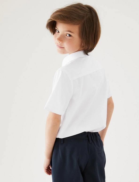M&S Collection 2pk Boys' Non-Iron School Shirts (2-18 Yrs) 6 M&S Collection 2pk Boys' Non-Iron School Shirts (2-18 Yrs) - Image 4