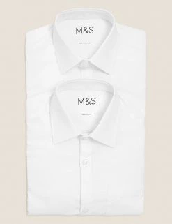 M&S Collection 2pk Boys' Non-Iron School Shirts (2-18 Yrs) 18 M&S Collection 2pk Boys' Non-Iron School Shirts (2-18 Yrs) -Outlet The Tidy Tots Store SD 04 T76 5871 Z0 X EC 7
