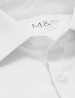 M&S Collection 2pk Boys' Slim Fit Non-Iron School Shirts (2-18 Yrs) -Outlet The Tidy Tots Store SD 04 T76 5883 Z0 X EC 8