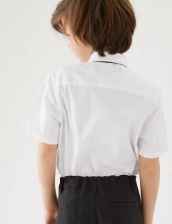 M&S Collection 2pk Boys' Cotton Regular Fit School Shirts (2-18 Yrs) -Outlet The Tidy Tots Store SD 04 T76 5888S Z0 X EC 2