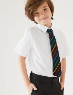 M&S Collection 3pk Boys' Easy Dressing Easy Iron School Shirts (3-18 Yrs)
