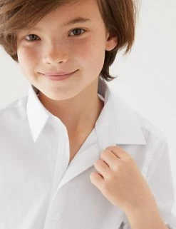 M&S Collection 3pk Boys' Easy Dressing Easy Iron School Shirts (3-18 Yrs) -Outlet The Tidy Tots Store SD 04 T76 5892 Z0 X EC 1