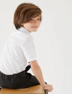 M&S Collection 3pk Boys' Easy Dressing Easy Iron School Shirts (3-18 Yrs) -Outlet The Tidy Tots Store SD 04 T76 5892 Z0 X EC 2