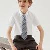 M&S Collection Boys' 2pk Skinny Fit Stretch School Shirts (2-18 Yrs) -Outlet The Tidy Tots Store SD 04 T76 5895 Z0 X EC 0