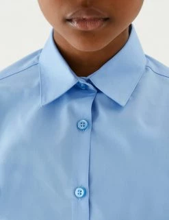 M&S Collection 2pk Girls' 3/4 Sleeve Easy Iron School Shirts (2-16 Yrs) -Outlet The Tidy Tots Store SD 04 T76 5924 E0 X EC 2
