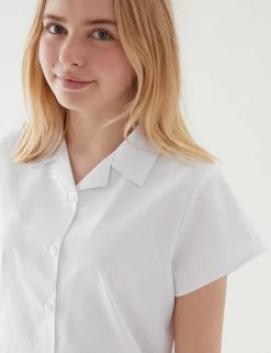 M&S Collection 2pk Girls' Easy Iron School Shirts (2-16 Yrs) -Outlet The Tidy Tots Store SD 04 T76 5931 Z0 X EC 1