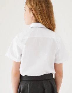 M&S Collection 3pk Girls' Longer Length Easy Iron School Shirts (4-18 Yrs) -Outlet The Tidy Tots Store SD 04 T76 5946L Z0 X EC 2
