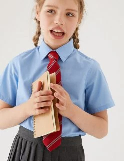 M&S Collection 3pk Girls' Easy Iron School Shirts (2-16 Yrs) -Outlet The Tidy Tots Store SD 04 T76 5946 E0 X EC 0