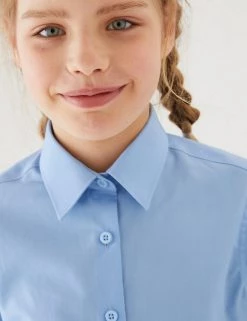M&S Collection 3pk Girls' Easy Iron School Shirts (2-16 Yrs) -Outlet The Tidy Tots Store SD 04 T76 5946 E0 X EC 1