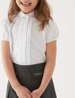 M&S Collection 2pk Girls' Pintuck Easy Iron School Shirts (2-16 Yrs) 8 M&S Collection 2pk Girls' Pintuck Easy Iron School Shirts (2-16 Yrs) -Outlet The Tidy Tots Store SD 04 T76 5956 Z0 X EC 1