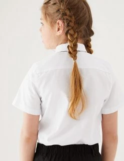 M&S Collection 2pk Girls' Non-Iron School Shirts (2-18 Yrs) -Outlet The Tidy Tots Store SD 04 T76 5982 Z0 X EC 2