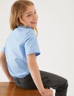 M&S Collection 2pk Girls' Slim Fit Non-Iron School Shirts (2-18 Yrs) -Outlet The Tidy Tots Store SD 04 T76 5984 E0 X EC 2
