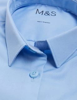 M&S Collection 2pk Girls' Slim Fit Non-Iron School Shirts (2-18 Yrs) -Outlet The Tidy Tots Store SD 04 T76 5984 E0 X EC 8