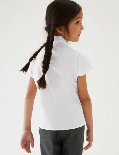 M&S Collection 2pk Regular Fit Easy To Iron School Shirts (2-14 Yrs) -Outlet The Tidy Tots Store SD 04 T76 5992 Z0 X EC 2