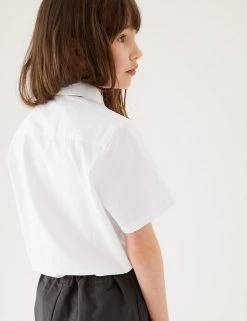 M&S Collection 2pk Girls’ Pure Cotton School Shirts (2-18 Yrs) -Outlet The Tidy Tots Store SD 04 T76 5999S Z0 X EC 2